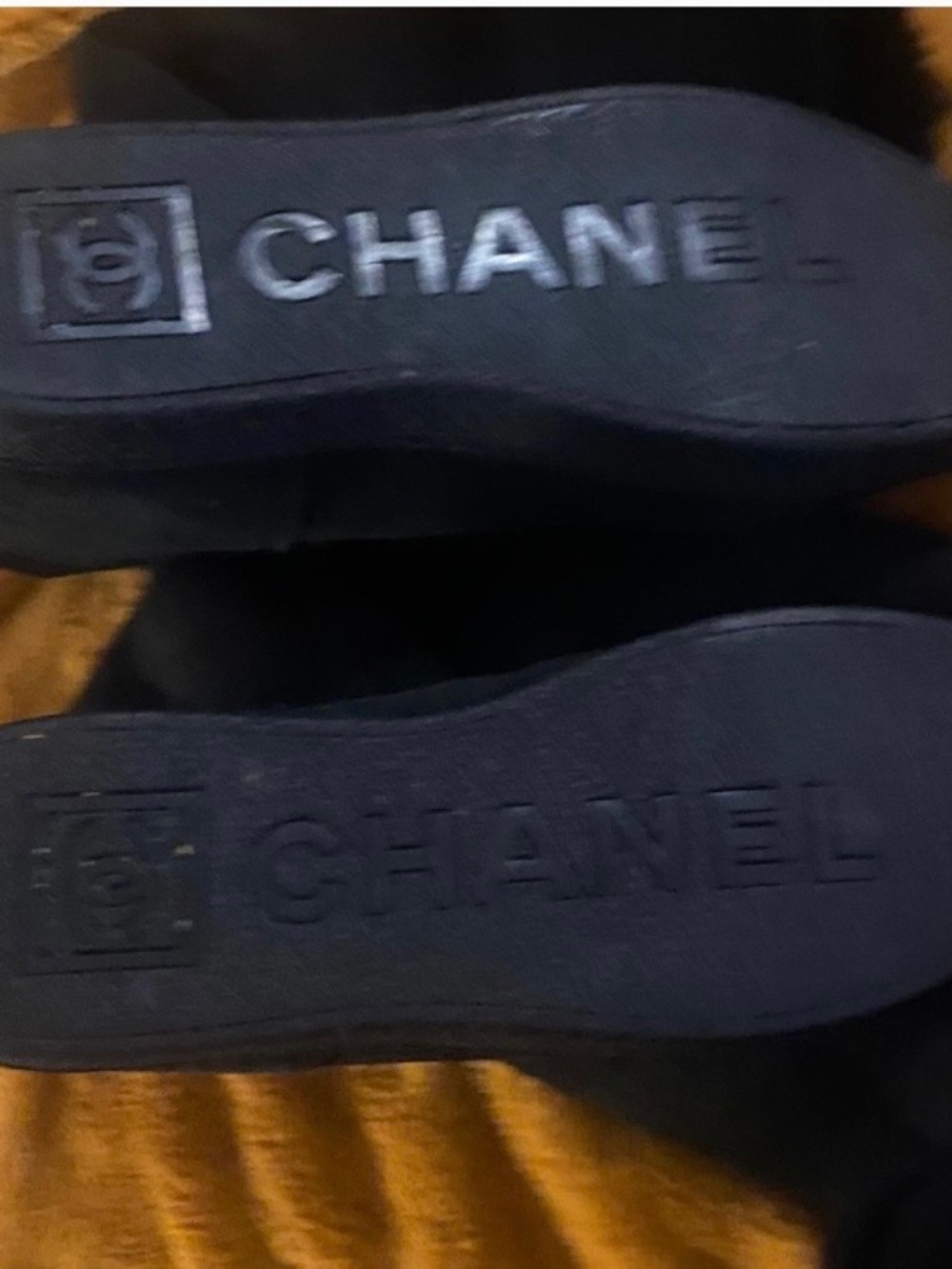Chanel Aithentic black suede wintwe boots